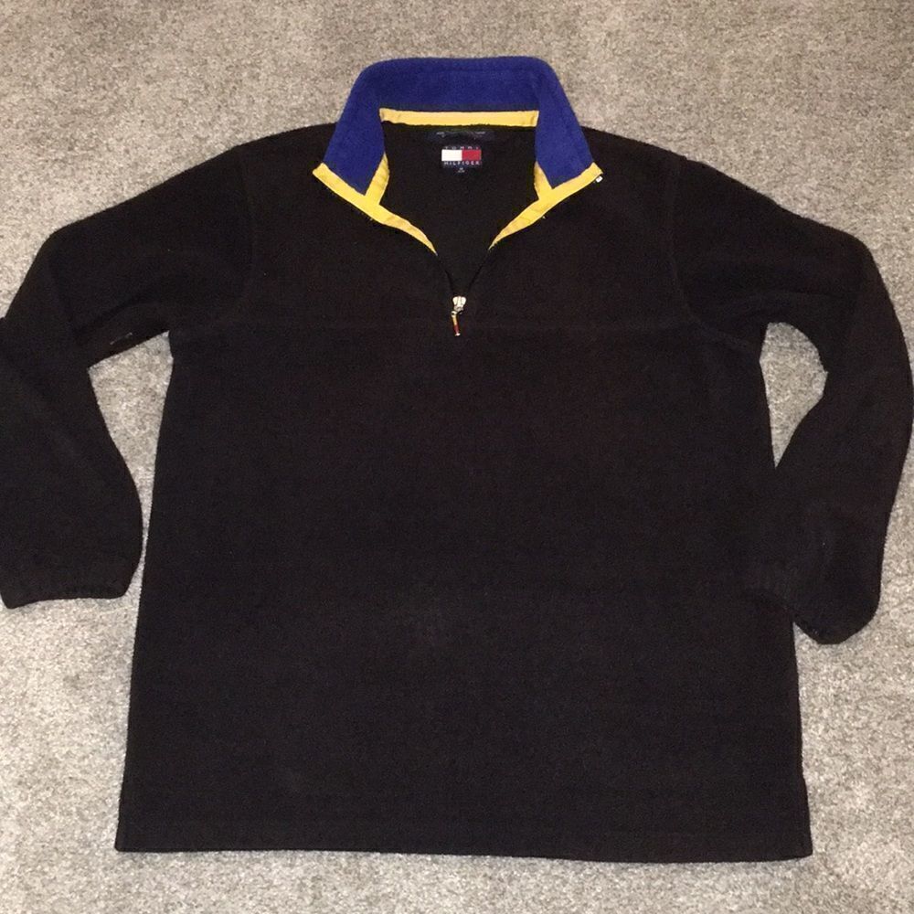 TH Tommy Hilfiger T neck 1/4 zip pullover winter fleece ski snow sweater jacket